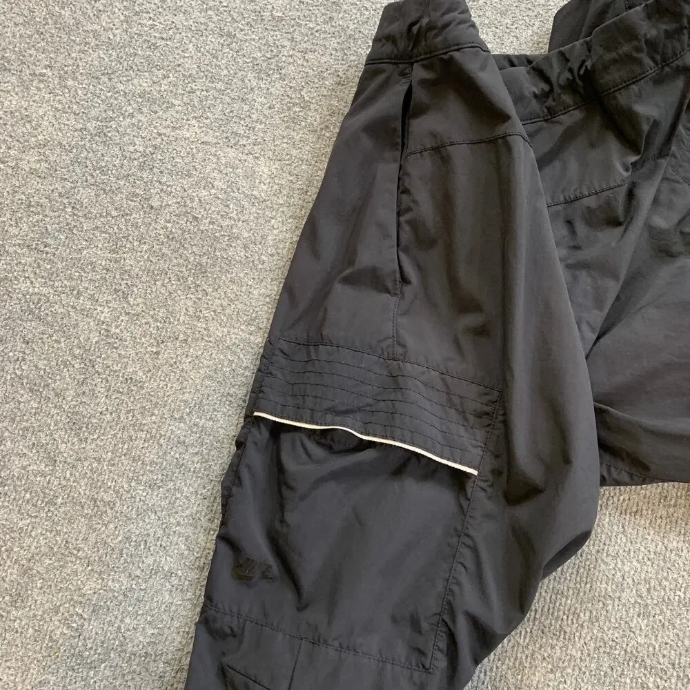 Nike Utility Pants Men 32 Black Nylon Sportswear Style Essentials Trousers Cargo